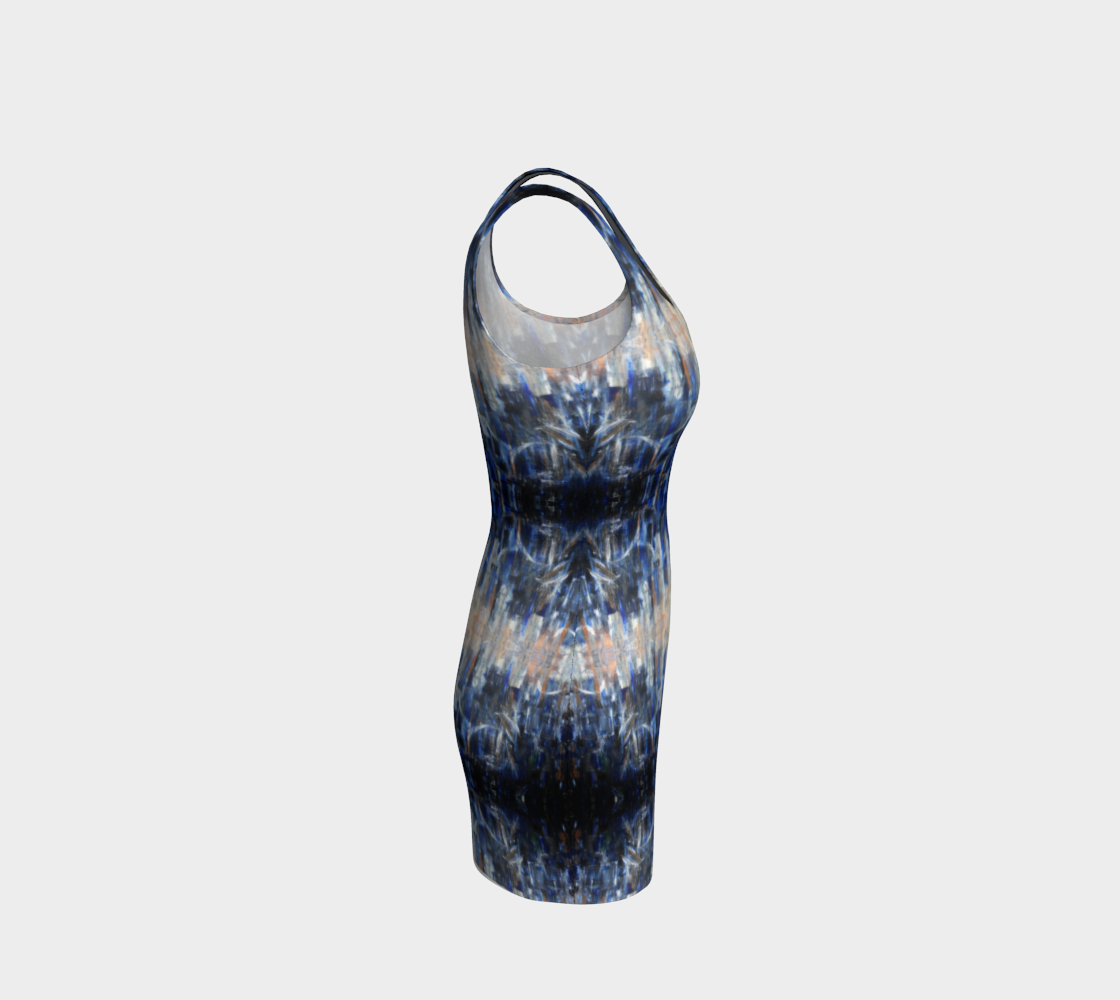 Tie-dye dress on a white background
