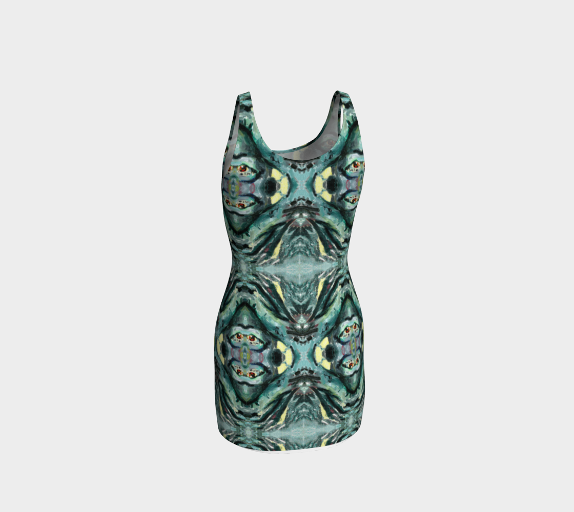 Green patterned tank top on a light gray background